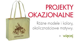 projekty okazjonalne nadruków na torbach